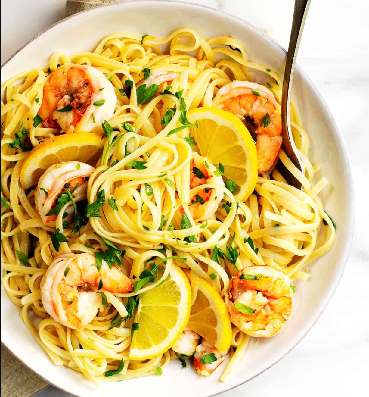 Lemon Garlic Shrimp Pasta